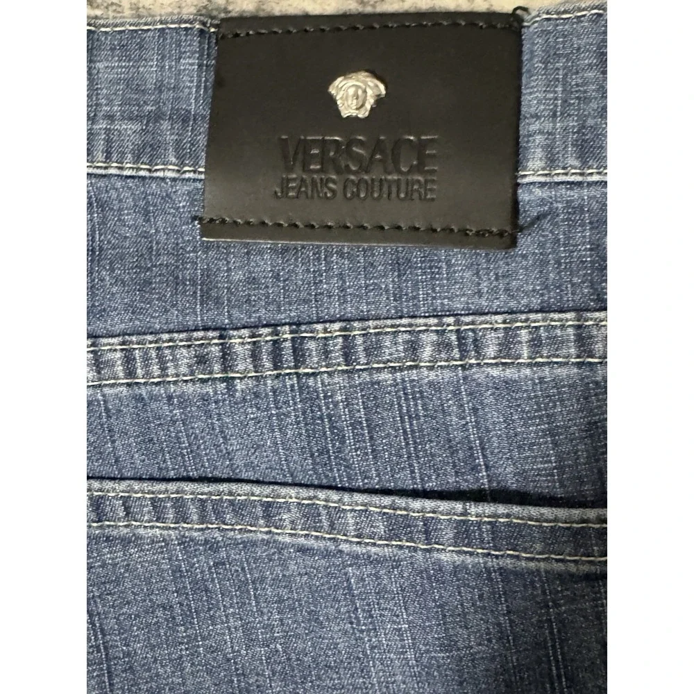 Versace Jeans Couture Medusa Hardware Italian Designer Denim Jeans Blue 29 X 33‎